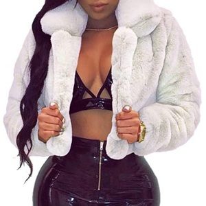 NWT Furry Cropped Jacket